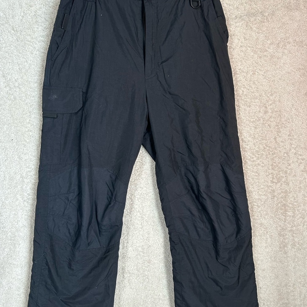 Black Dot Mens Black Ski Pants Size Medium. Winter Holiday Outdoor Gorpcore